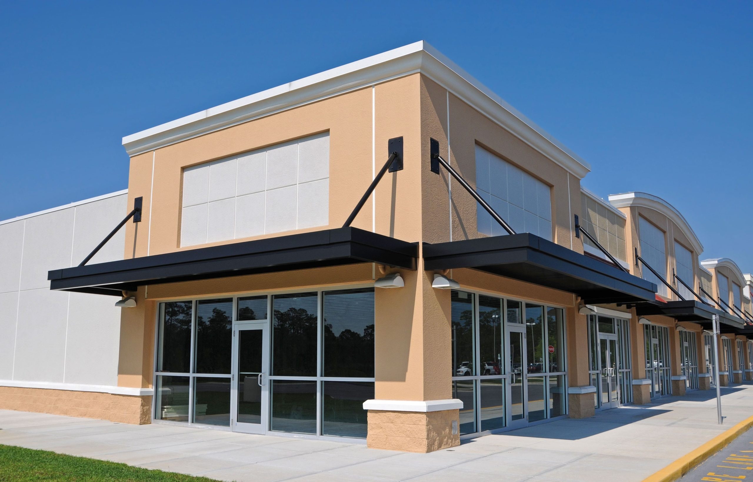 Durable commercial awning installation in Alexandria